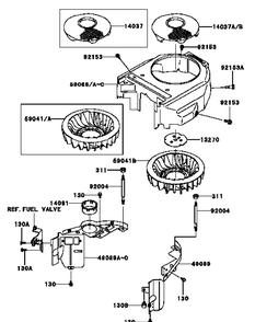Part Location Diagram of KM-49089-7044 MTD Shroud-Engine